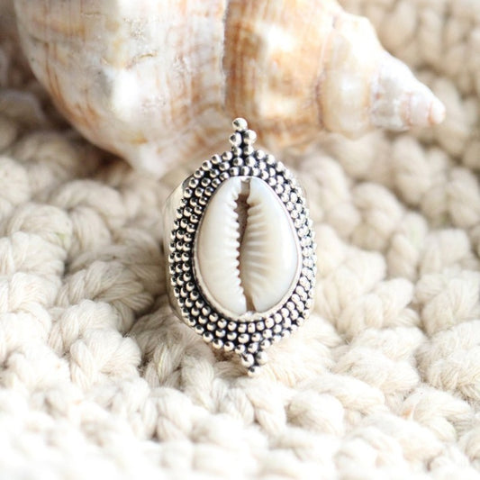 Fashion Boho Natural Shell Starfish Ring